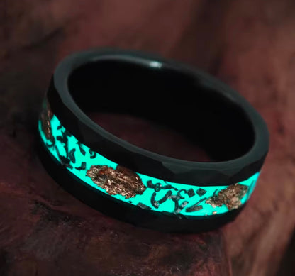 Glow in the dark Tungsten ring