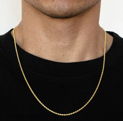 1.8mm Solid 18k Gold Rope chain