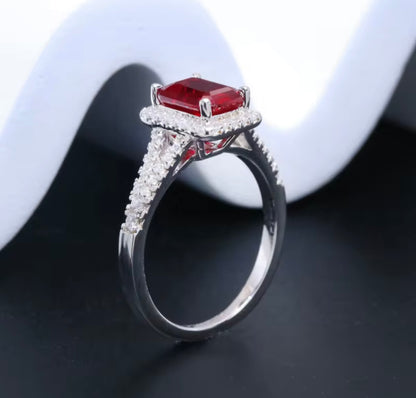 2 carat Lab grown Ruby ring