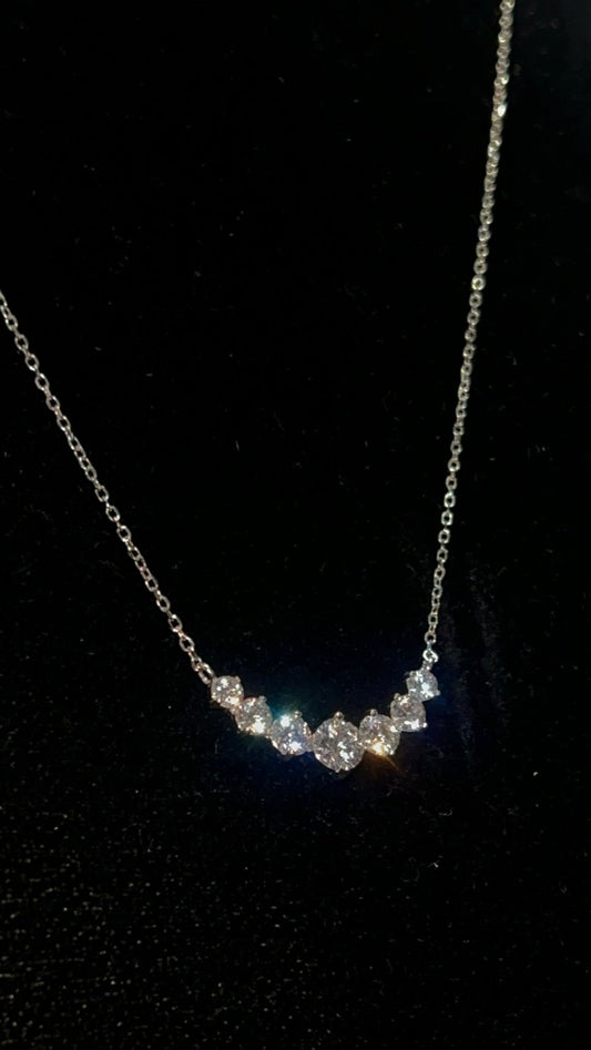 Moissanite Princess pendant with chain